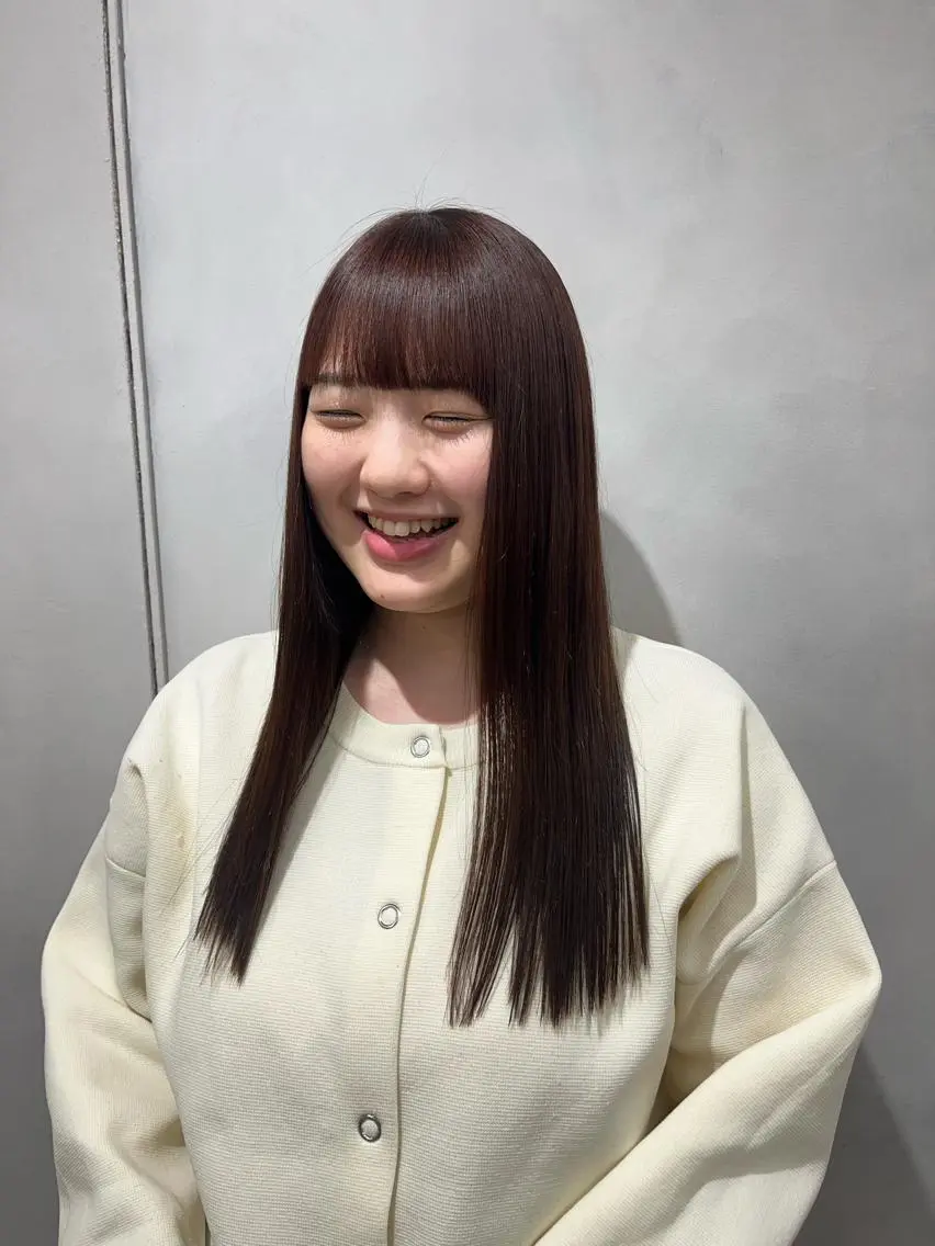 ロング ヘアカラー トリートメント ボブ/ベージュ/ パーマ🪿近森ゆいのヘアスタイル