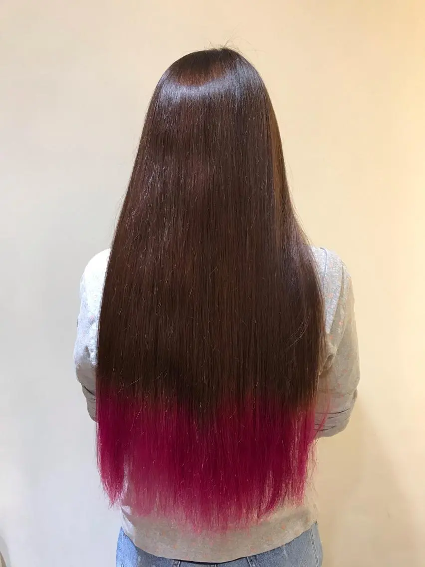 カラー ブルーカラー ブルーバイオレット バイオレットカラー 原田 優香のヘアスタイル