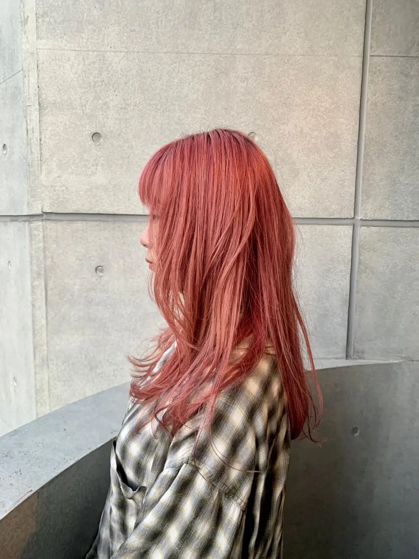 ミディアム カラー ベージュカラー ピンクカラー ピンクベージュ オシャレ髪✔️ 店長オオキアキヒロのヘアスタイル