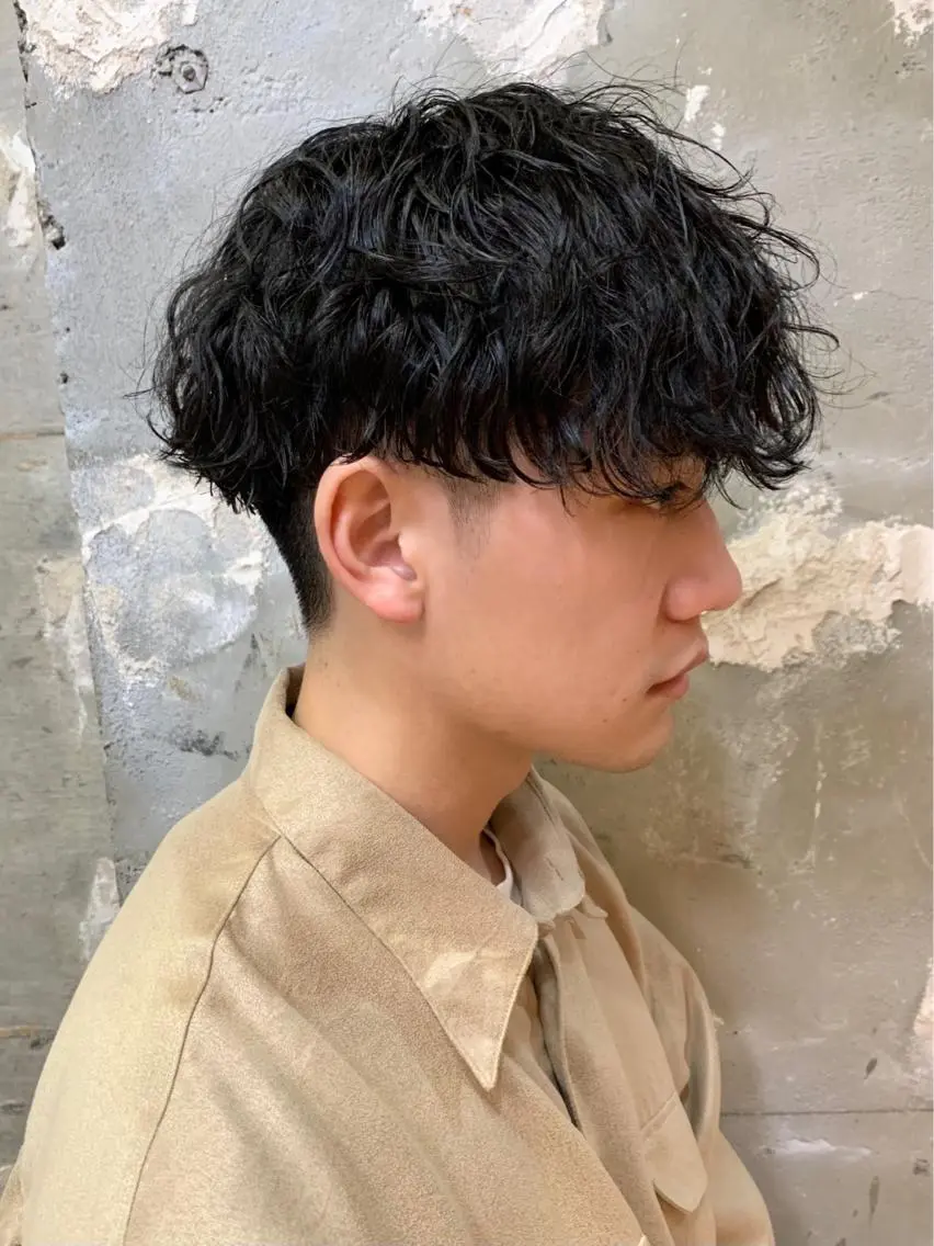 ショート パーマ メンズ メンズパーマ 波巻きパーマ tension 【テンション】のヘアスタイル
