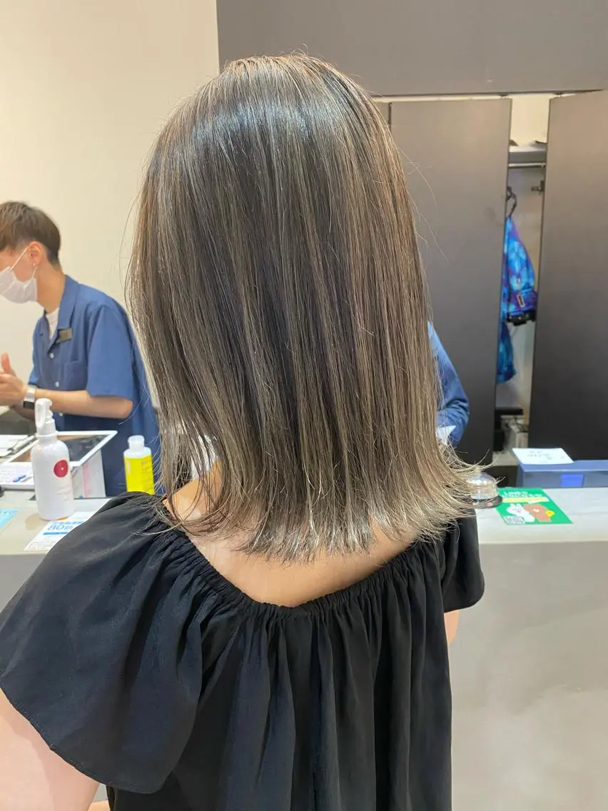 ミディアム カラー カット ヘアカラー トリートメント 鍵谷 公宏のヘアスタイル