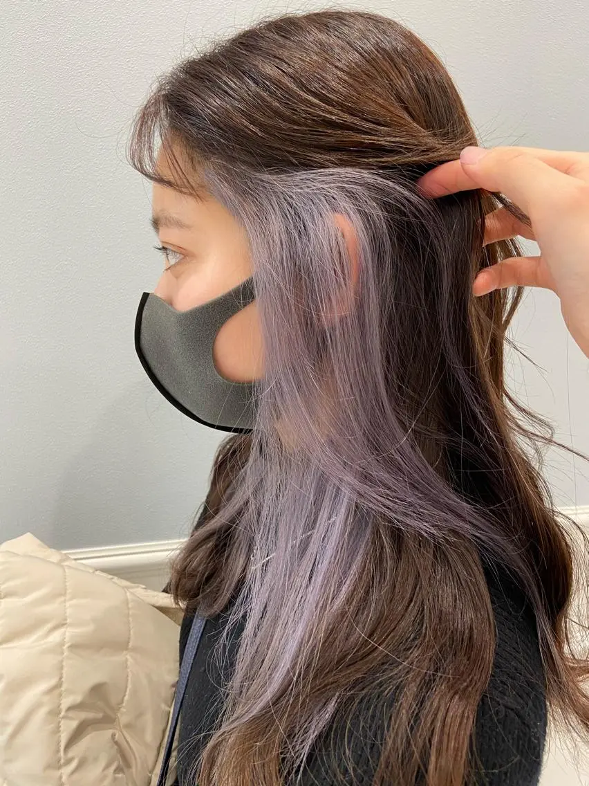 ロング カラー ブリーチ ヘアカラー 透明感カラー 松田晃代のヘアスタイル