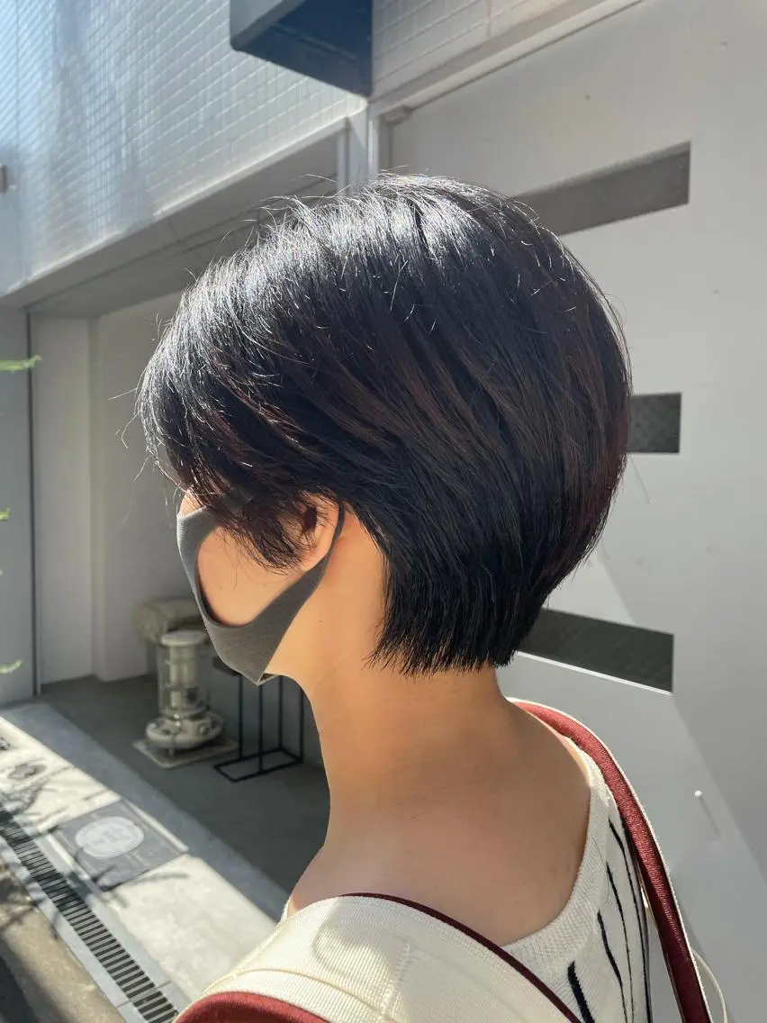 ショート カット やまさきえりこ ニュアンスパーマのヘアスタイル