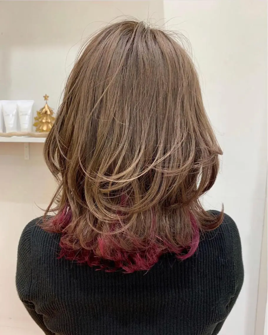 ミディアム レイヤー特化 渋谷美容師/れなのヘアスタイル