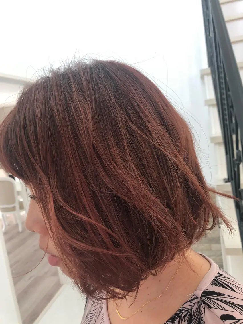 カラー ピンクカラー ボブ La.fleur ラ.フルールのヘアスタイル