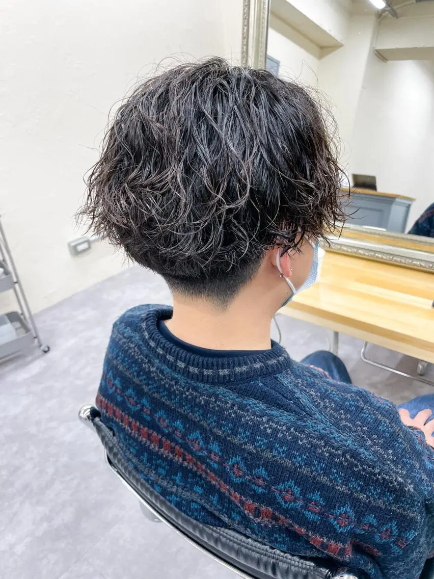 ショート パーマ メンズ カット パーマ メンズパーマ メンズ特化ryoのヘアスタイル