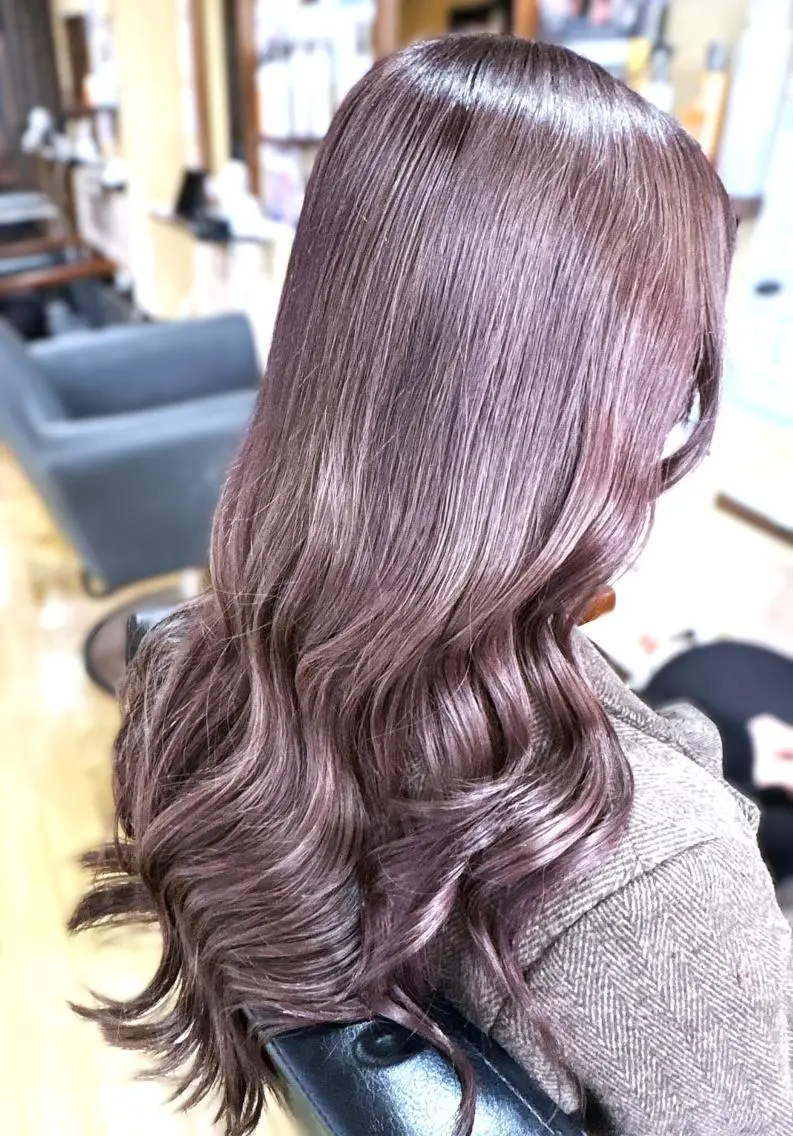 ロング パピヨンロゼ 髪質改善/酸性のヘアスタイル