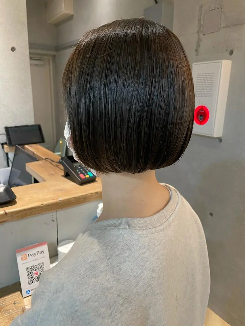 ショート カラー グレージュ ミント カット ヘアカラー しのはら まどかのヘアスタイル