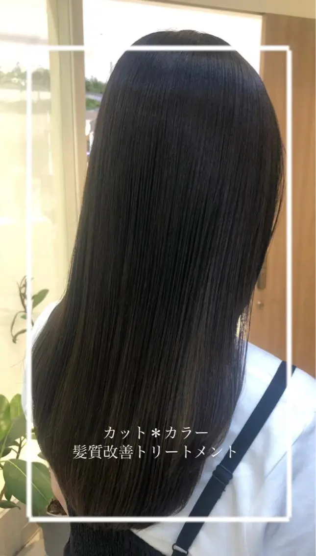 セミロング カラー 縮毛矯正/髪質改善/ 艶髪ササキナツミのヘアスタイル