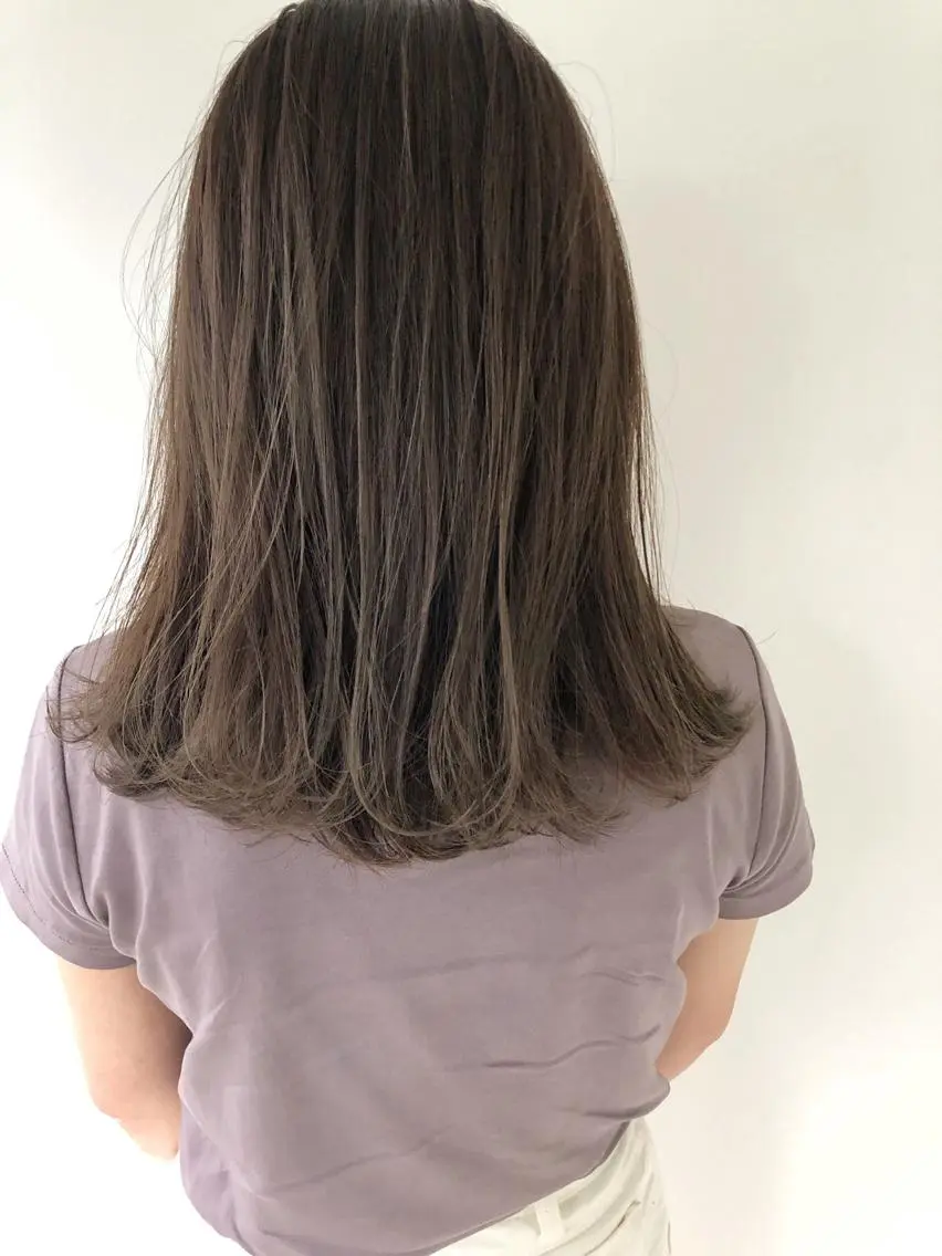 セミロング アッシュ アッシュグレー アッシュグレージュ ボブ/縮毛矯正 🌟梅田盛一🌟のヘアスタイル