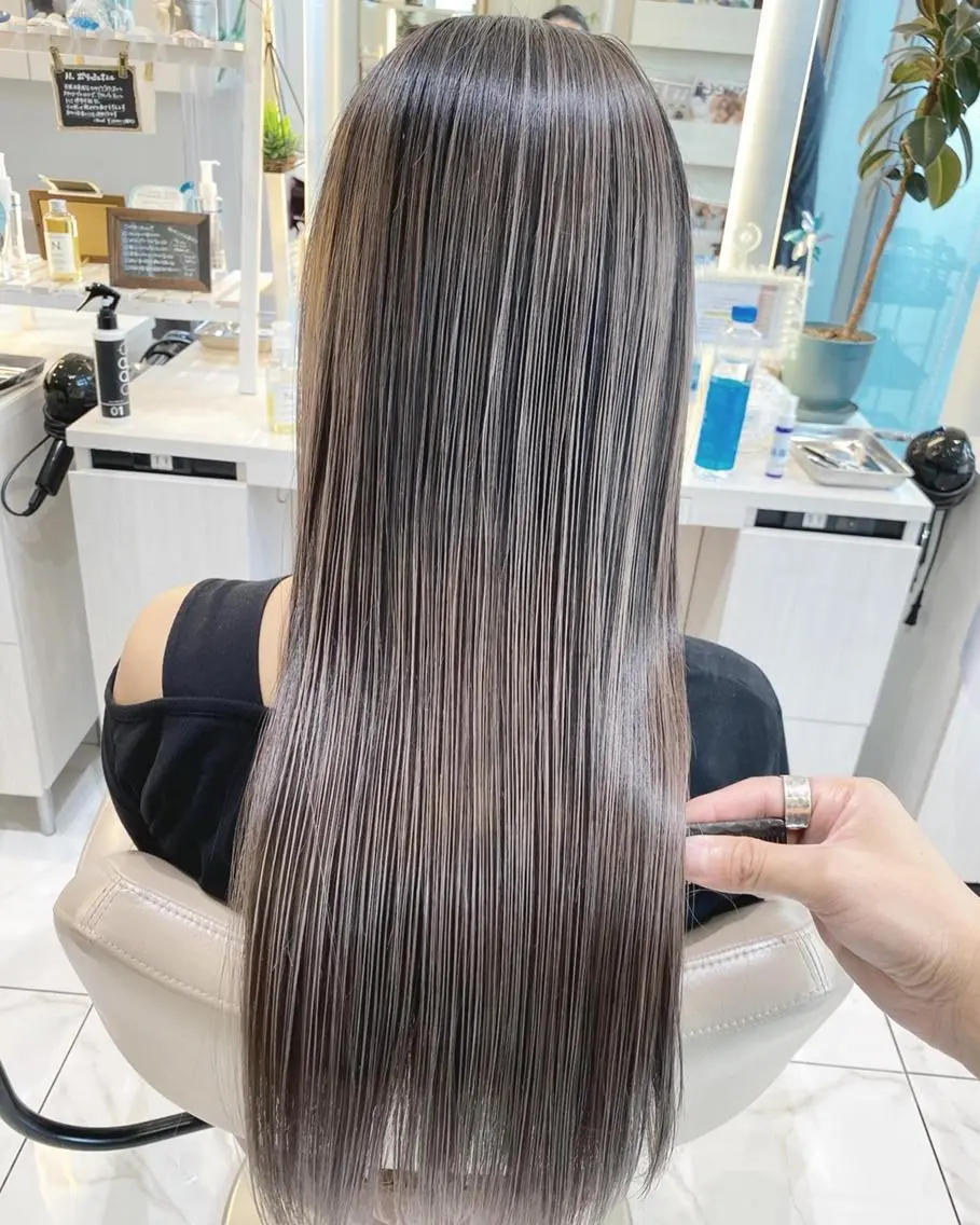 ロング パーマ 髪質改善 ストレートパーマ 縮毛矯正 トリートメント 高橋凜/縮毛矯正/ 髪質改善/カラーのヘアスタイル
