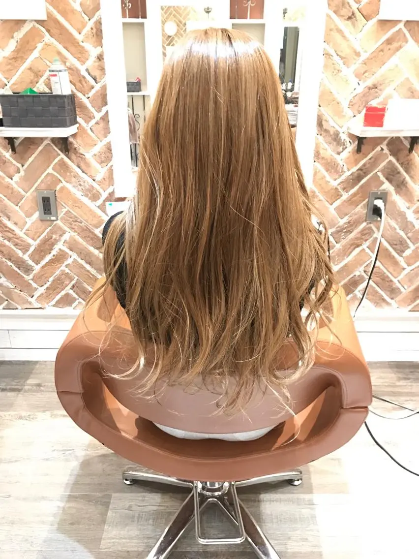 ロング カラー パーマ ハイライトカラー イルミナカラー ハイライト 神野 雅樹のヘアスタイル