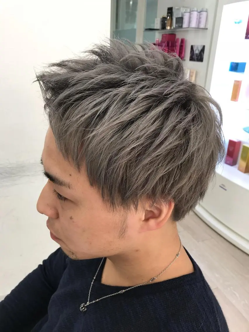 カラー メンズ レイヤーカット 西村あきやのヘアスタイル