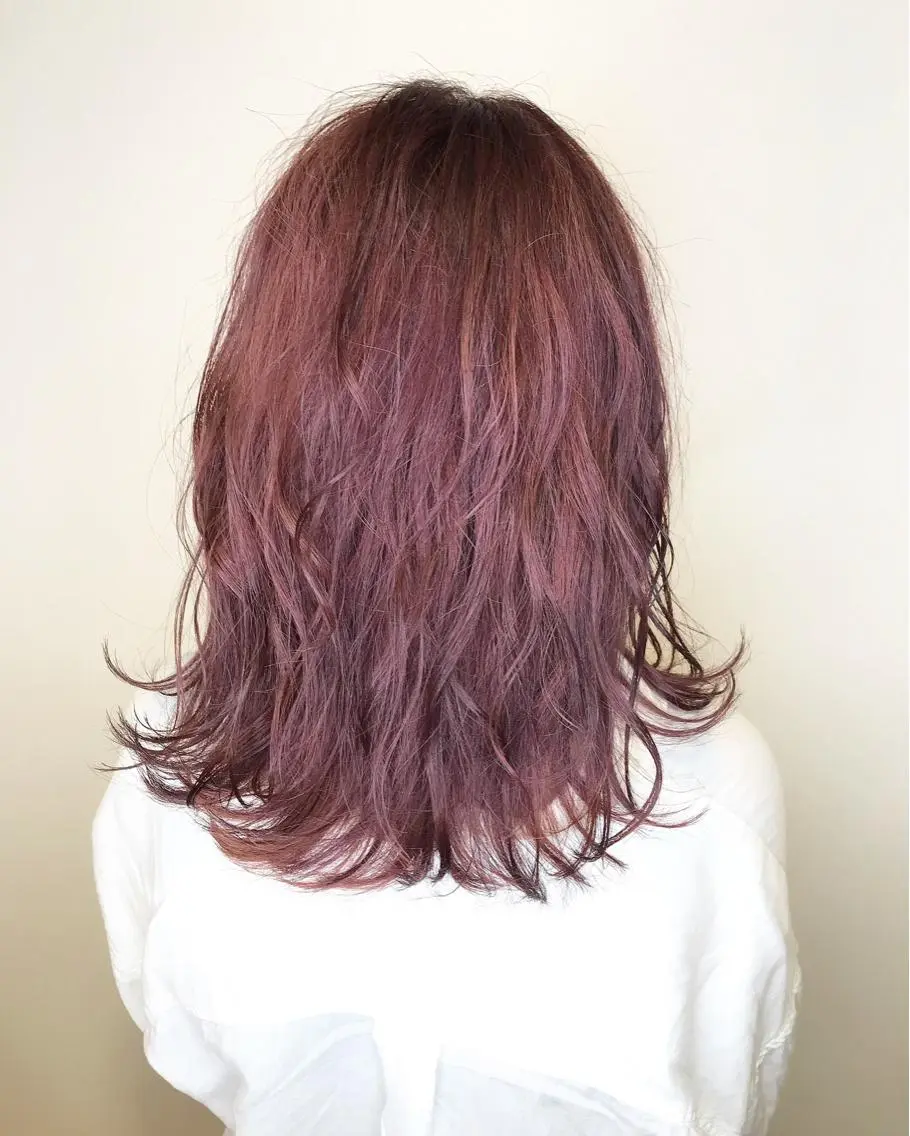 ミディアム カラー ピンクカラー ヘアカラー トリートメント Miru by INCE HAIRのヘアスタイル