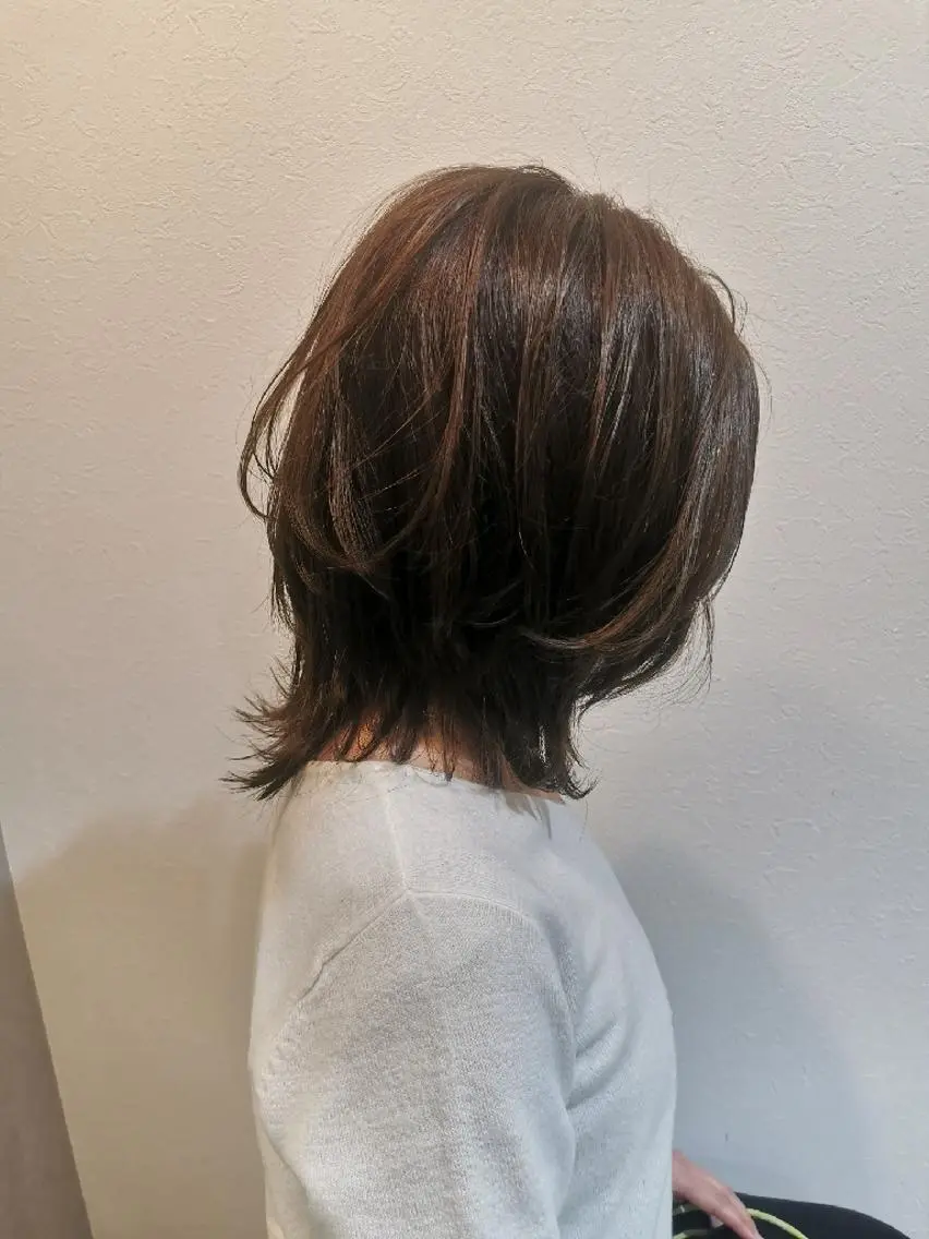 ミディアム カラー カット ヘアカラー トリートメント tenny調布 いしまつのヘアスタイル