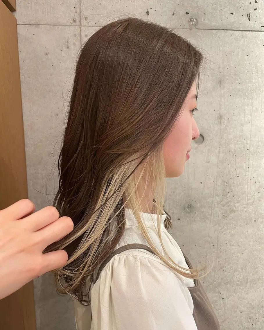 ロング カラー インナーカラー 髪質改善 /133 山本樹のヘアスタイル