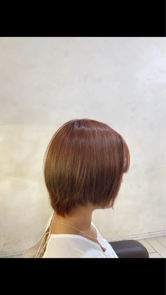 カラー ブラウンカラー オレンジ オレンジブラウン 可愛い顔周りカット お任せください✨中川のヘアスタイル