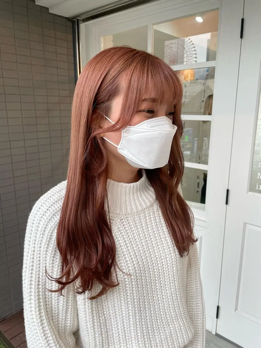 ロング カラー ヘアアレンジ ベージュカラー ブリーチ ピンクカラー ピンクベージュ ヘアカラー トリートメント 酸性縮毛矯正 梅田茶屋町 Juriのヘアスタイル