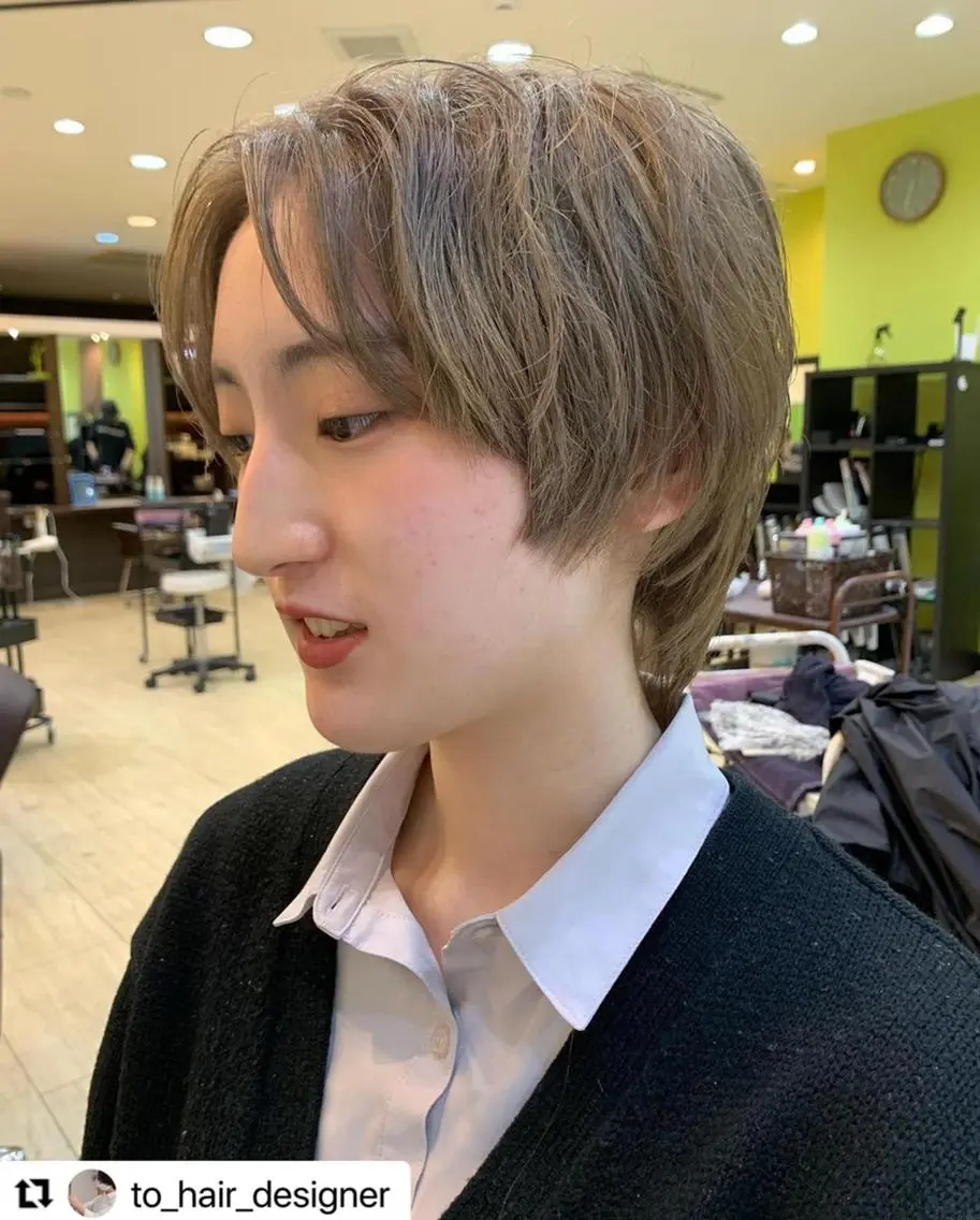 ショート カラー パーマ メンズ アディクシーカラー 透明感カラー ダブルカラー イルミナカラー トリートメント 🩷Eny terrace🩷のヘアスタイル