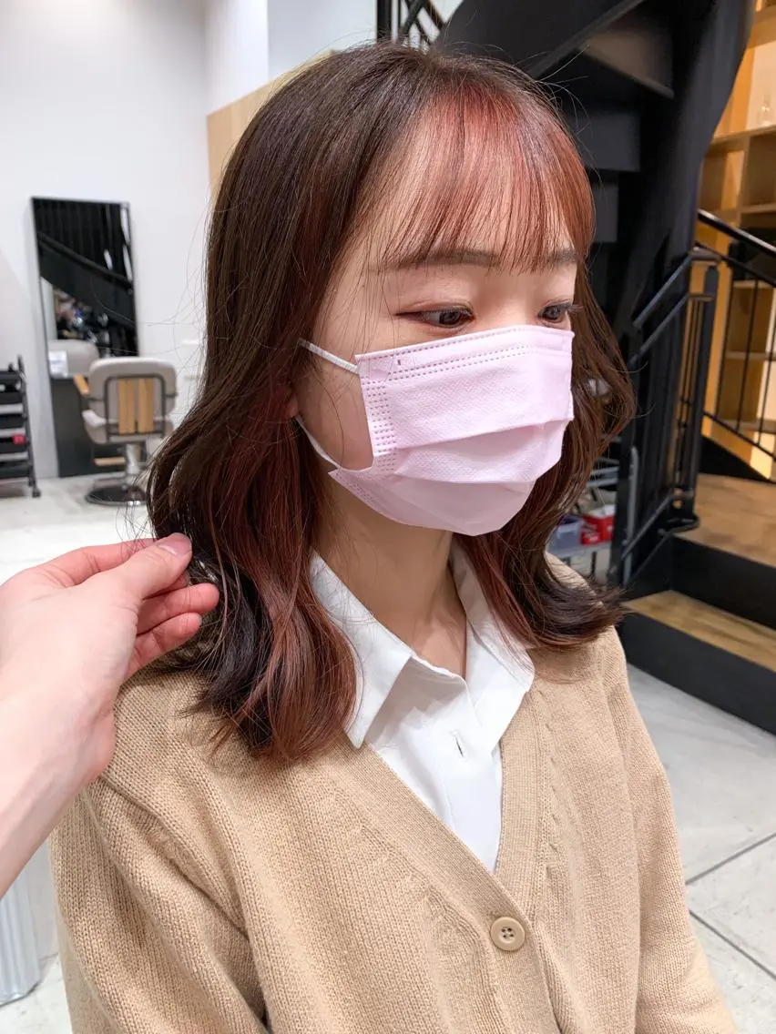 セミロング カラー ヘアアレンジ カット ヘアカラー トリートメント yuka .のヘアスタイル
