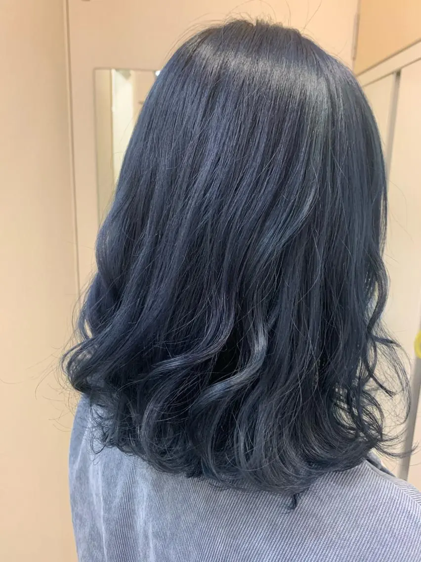 ロング カラー ブリーチ ブルーカラー トリートメント ヘアカラー 広がり、まとまらない お悩み改善/ 中田のヘアスタイル