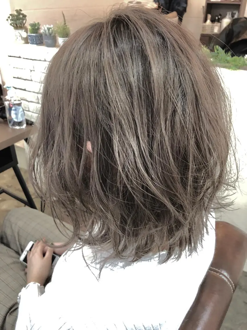 ショート カラー アッシュ ハイライトカラー ハイライト ☆est hair☆ 新宿ナプラスタジオのヘアスタイル