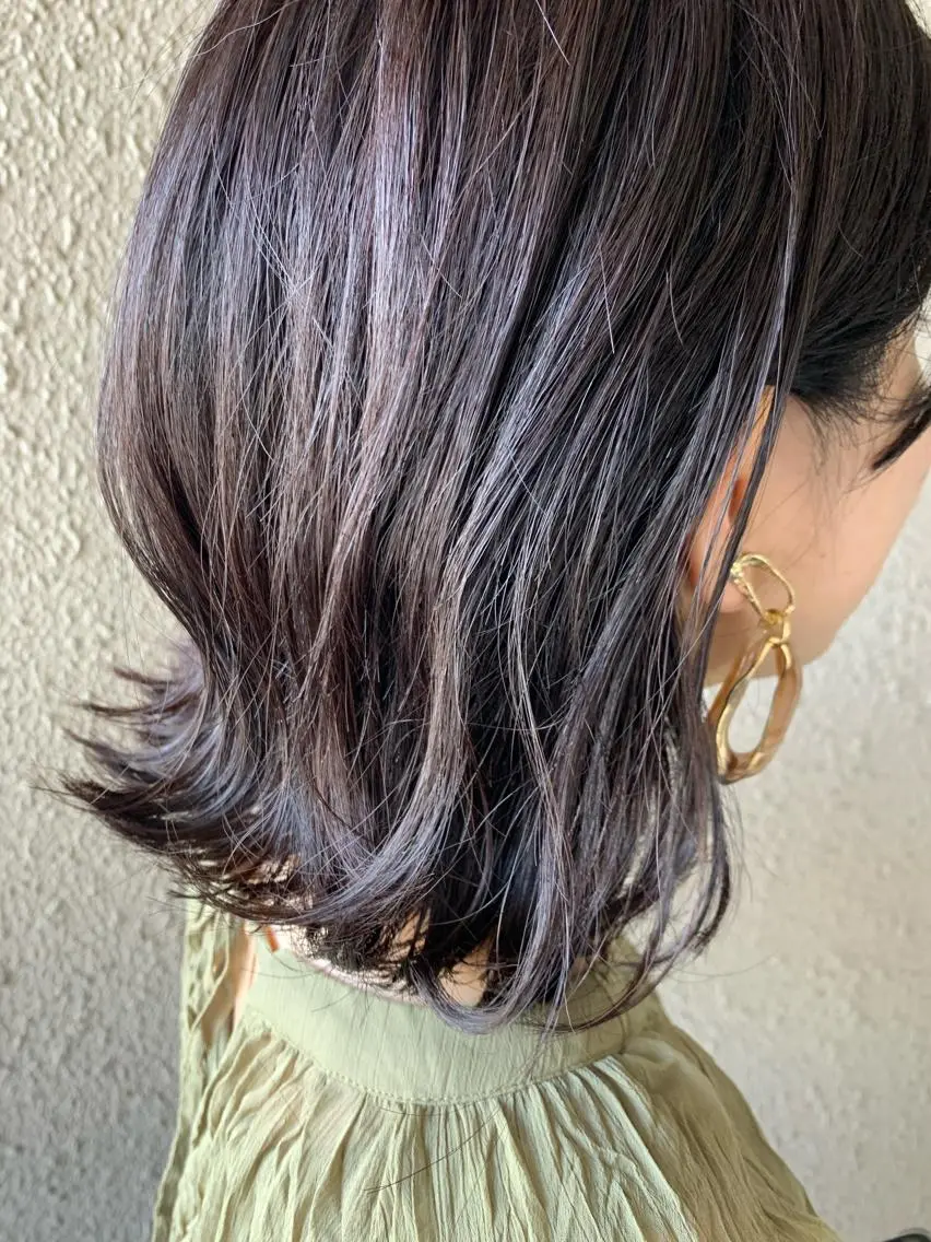 ミディアム カラー アッシュ ラベンダーカラー サダハルカ |chouetteのヘアスタイル