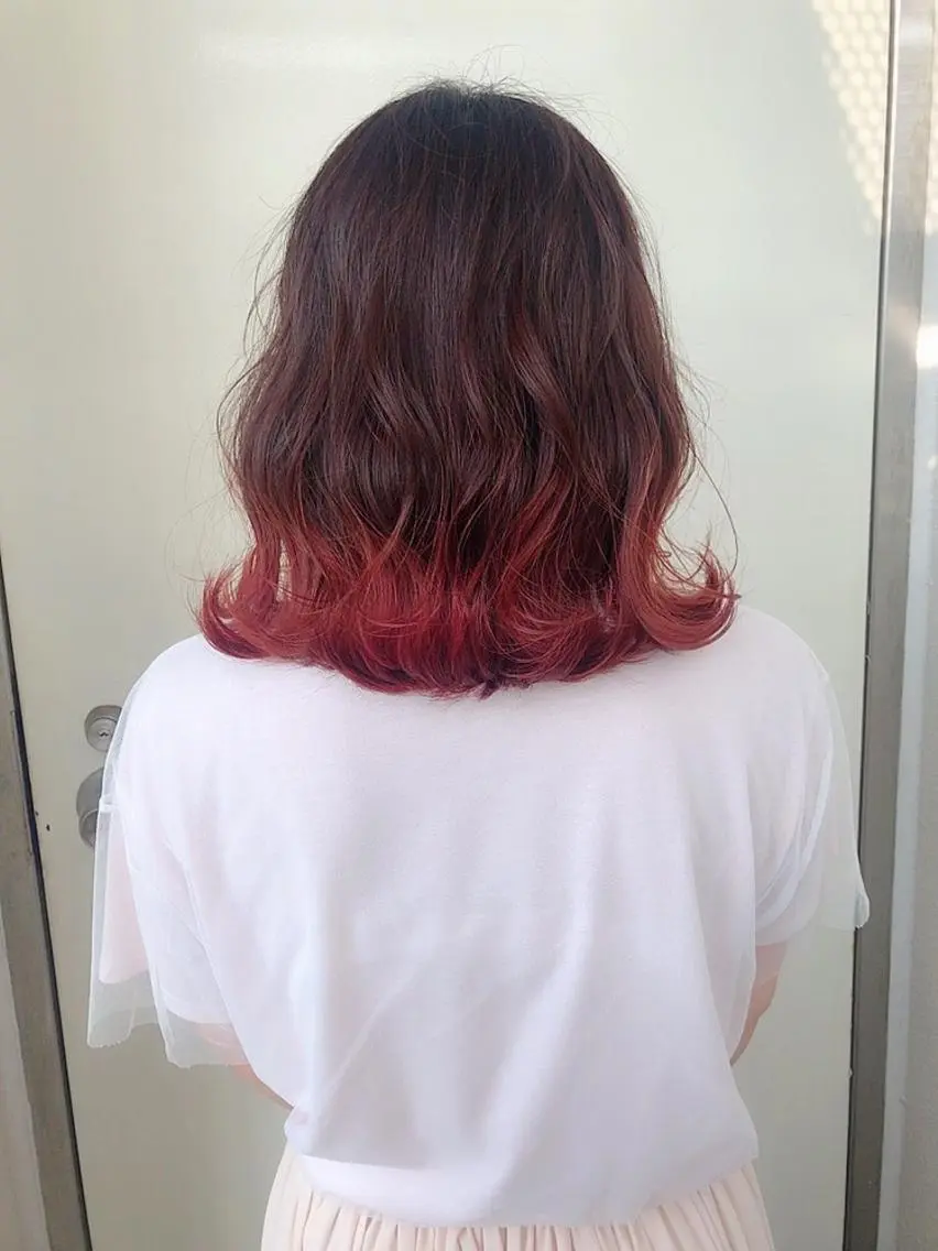 ミディアム カラー ヘアアレンジ ヘアカラー NANA/trend style🕊🍑のヘアスタイル