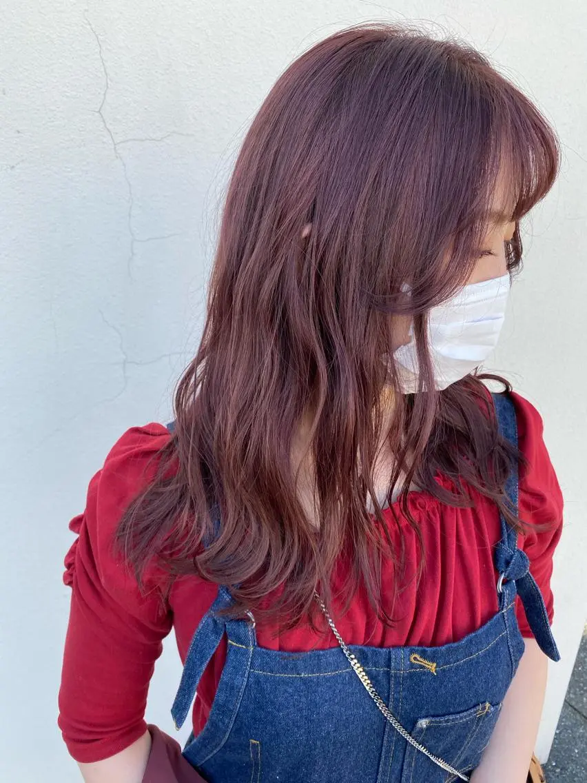 ロング ピンクブラウン hair terra ce M奈良店のヘアスタイル