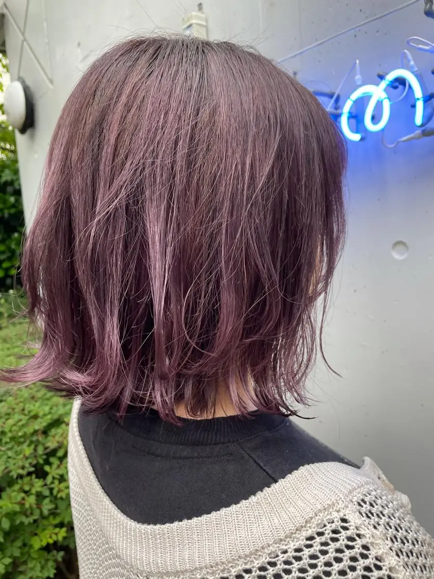 ミディアム カラー ラベンダーカラー ピンクカラー ピンクラベンダー hazuki 🌝のヘアスタイル