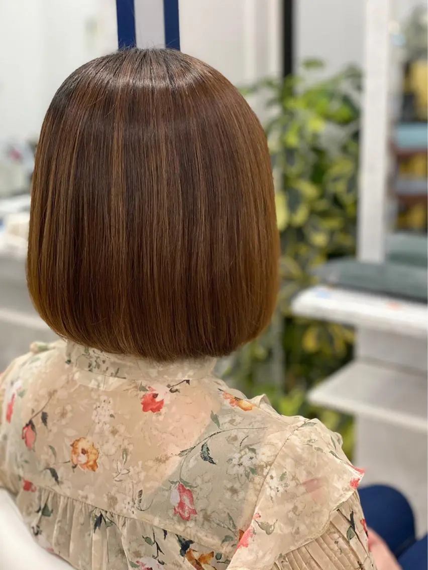 ミディアム 髪質改善 トリートメント カラー特化サロン ピリナ相武台前のヘアスタイル