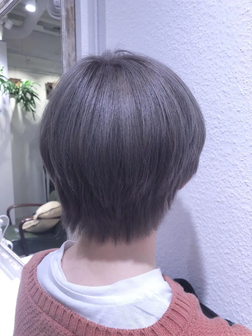 ショート カラー ブリーチ グレージュ 吉祥寺 似合 わせcut/kanaのヘアスタイル