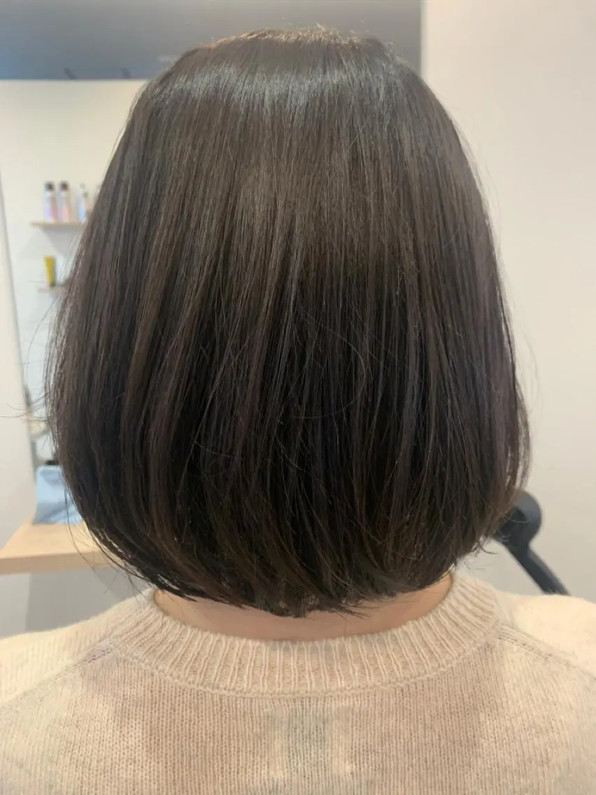 ミディアム カラー カット トリートメント 永田 よしはるのヘアスタイル