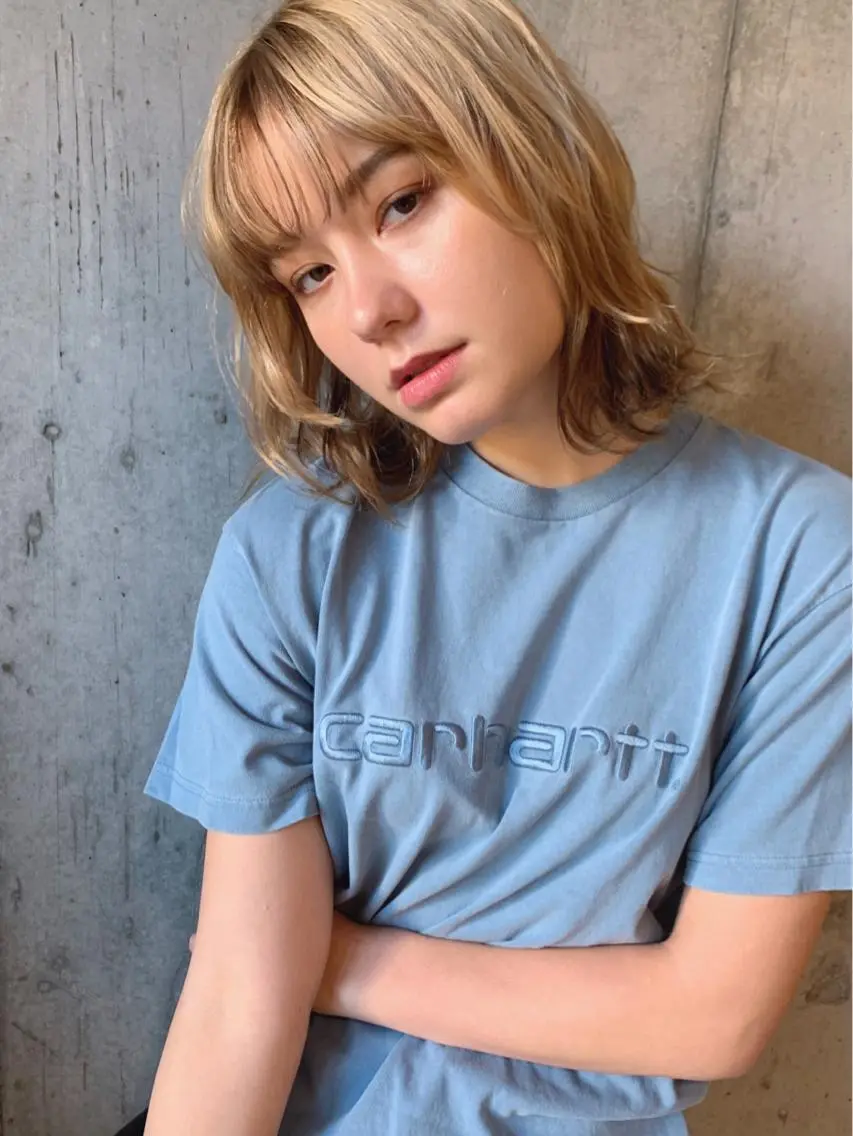 ショート ウルフカット 透明感カラー🌿ボブ ✨飛田　ケイのヘアスタイル