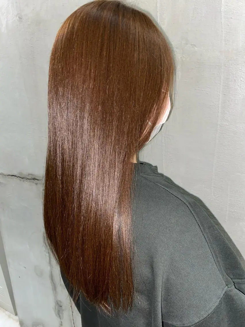 ロング カラー ブリーチ ブリーチなしカラー お任せヘア☘️☘️ 及川渚のヘアスタイル