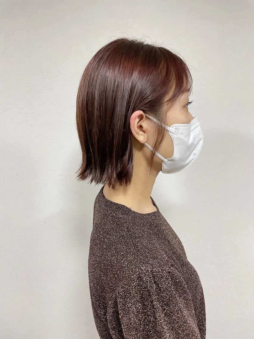 ショート ボブ 外ハネヘア 艶髪カラー& トリートメント　松村のヘアスタイル
