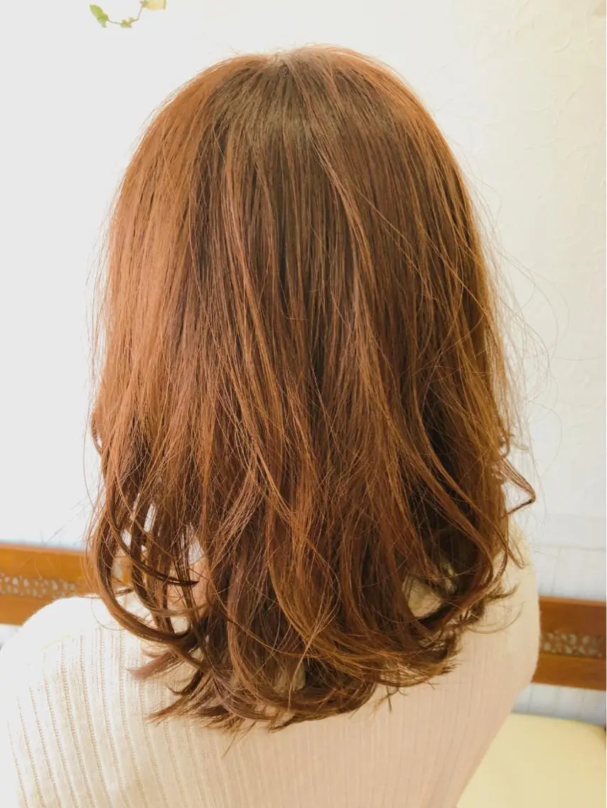 ミディアム カラー ベージュカラー ピンクカラー ピンクベージュ カット ヘアカラー トリートメント ヘッドスパ Rise Heart 中村 裕介のヘアスタイル