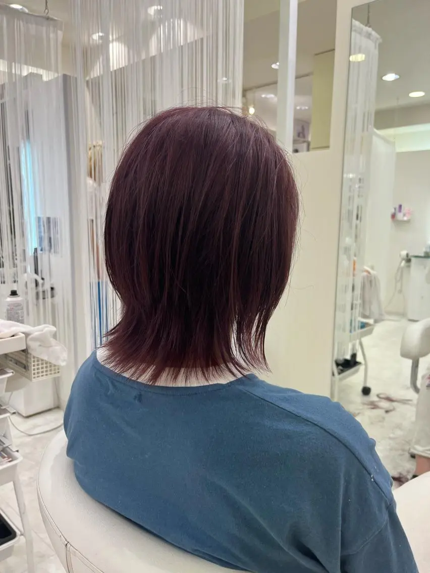 セミロング カラー ラベンダーカラー ラベンダーピンク ピンクカラー カット ヘアカラー 山森 大地のヘアスタイル