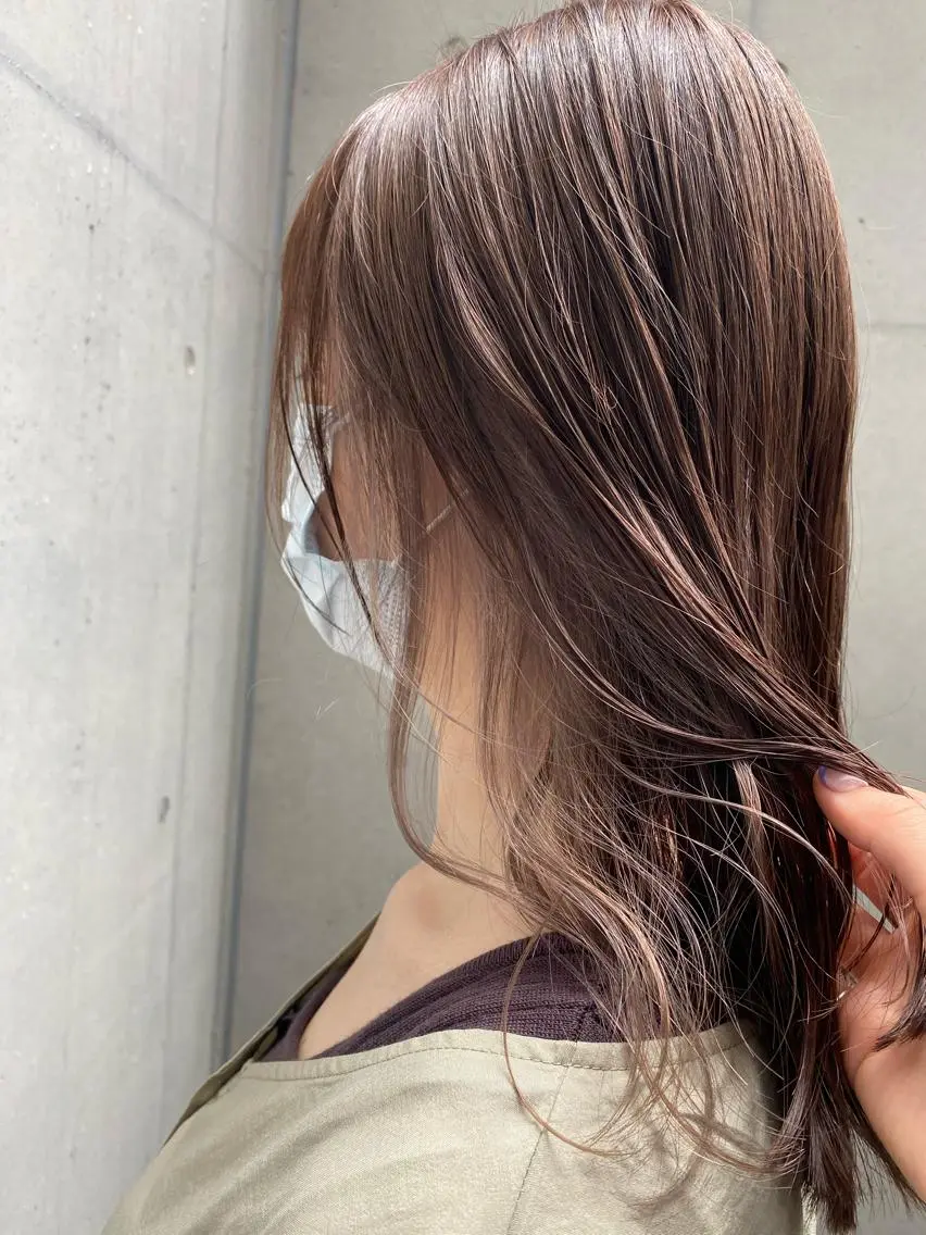 ミディアム カラー ベージュカラー インナーカラー ✨透明感カラー✨ 🦖佐々木未来🦕のヘアスタイル