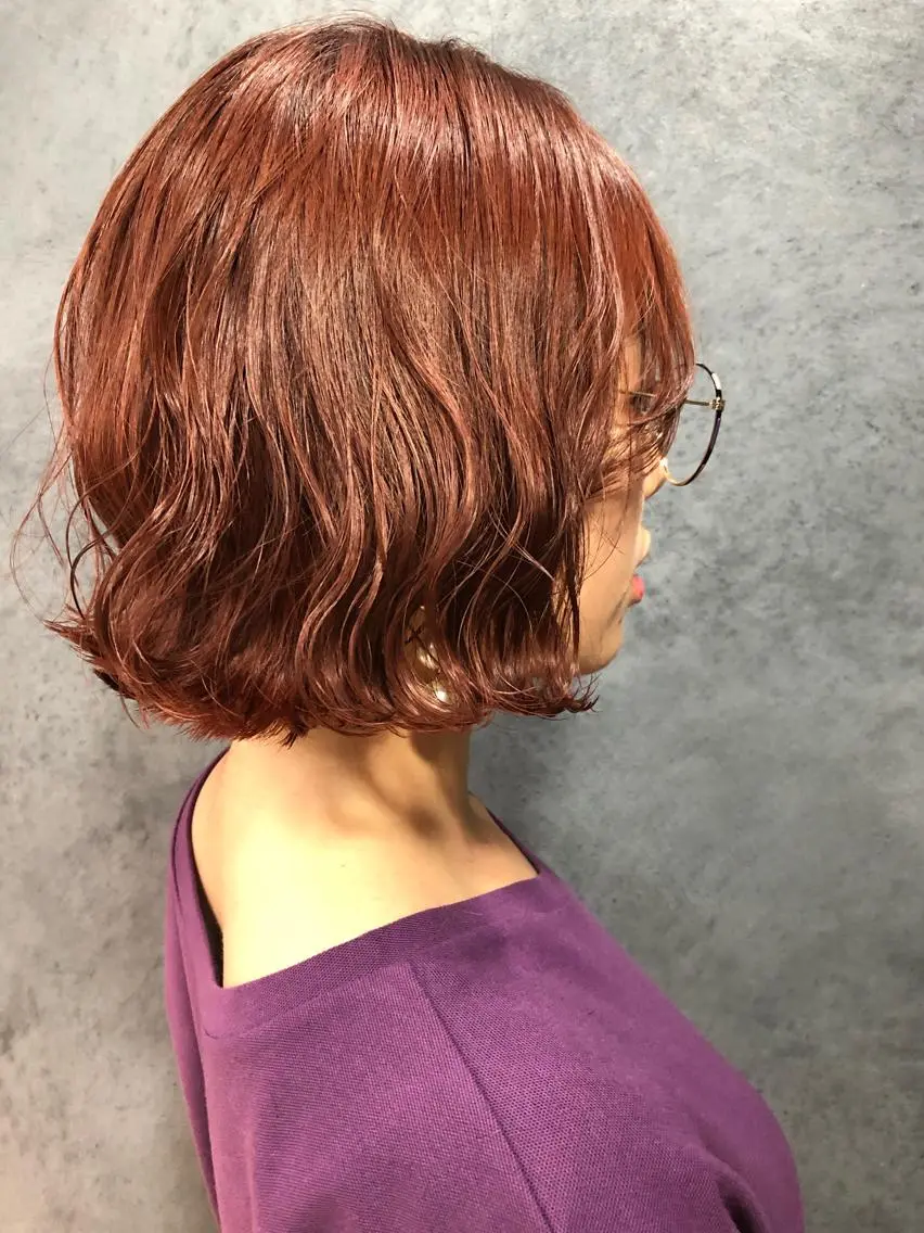 ミディアム カラー ヘアアレンジ メンズ キッズ ネイル マツエク・マツパ 透明感カラー🤎 ゆりのヘアスタイル