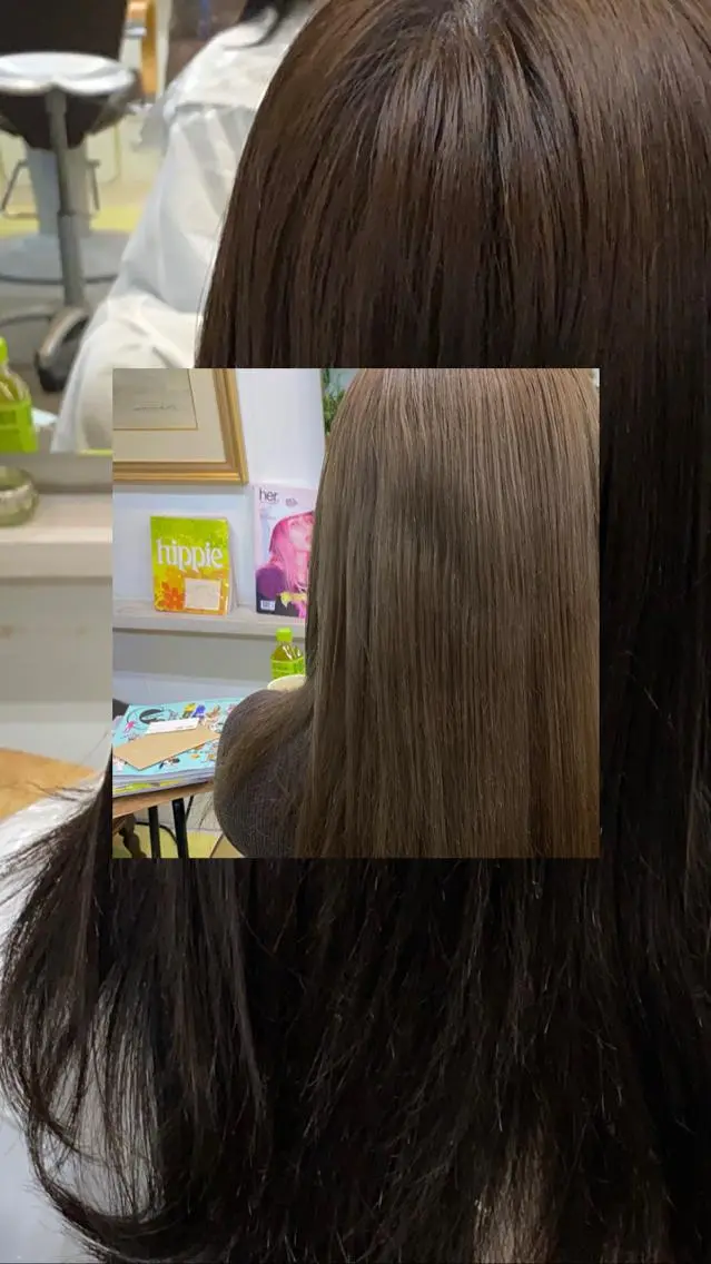 ロング カラー カット ヘアカラー Moca 〰️のヘアスタイル
