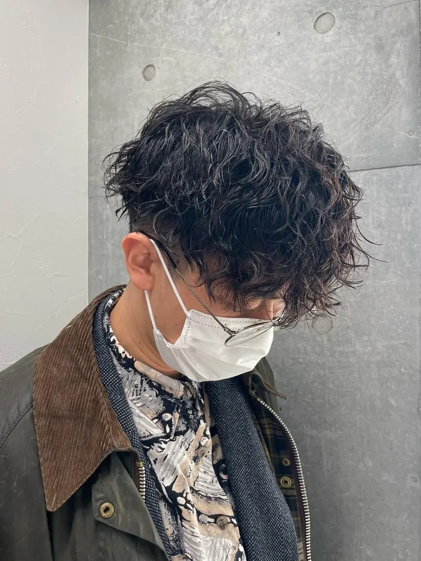 ショート パーマ メンズモテパーマ💙 fuwaのヘアスタイル