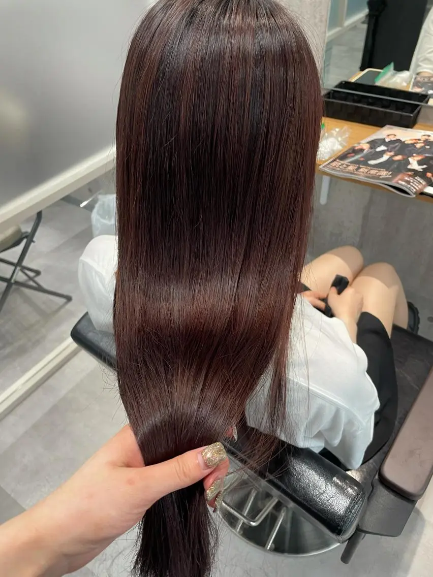 ロング 縮毛矯正 カット ヘアカラー ヘアセット オオカワユウキ 🎀newi池袋のヘアスタイル