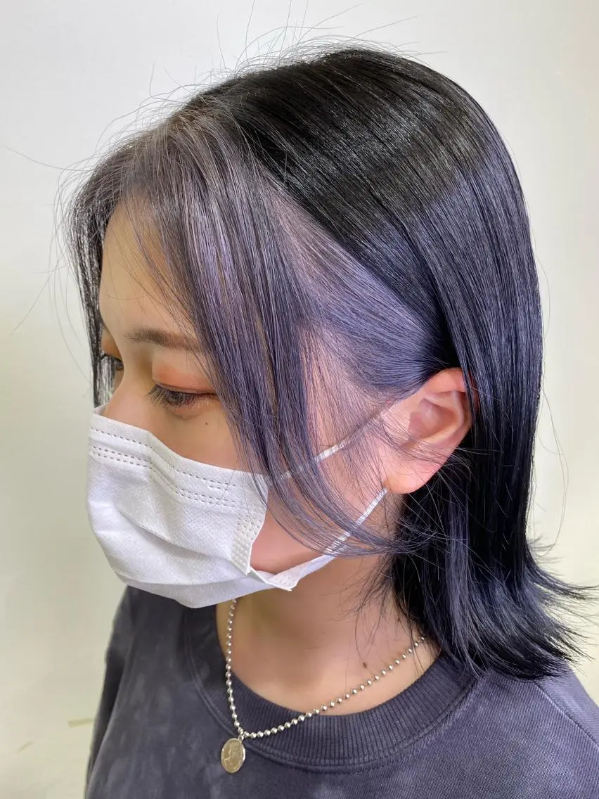 セミロング カラー ヘアアレンジ TSUNA 🌙 Lim 五反田のマツエク・マツパデザイン