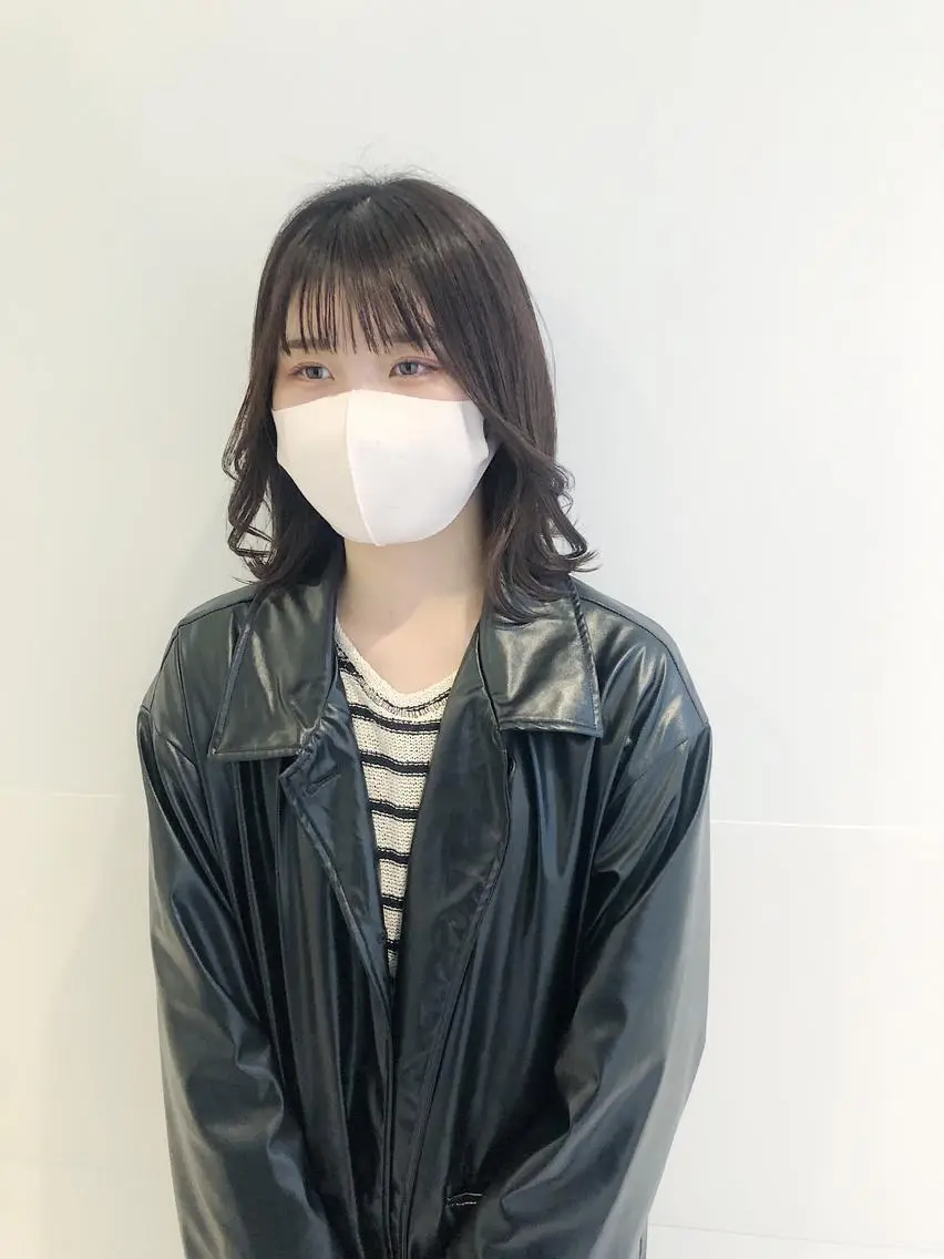 ミディアム カラー アッシュ アッシュブラウン ブラウンカラー カット ヘアカラー トリートメント 髪質改善/顔まわり 石原のヘアスタイル