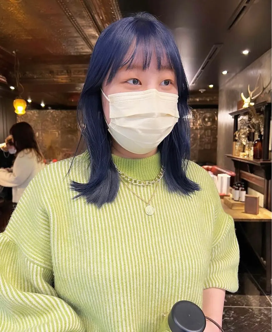 ロング カラー ブルーカラー ヘアカラー 圧倒的デザイン力 店長🎨RENAのヘアスタイル