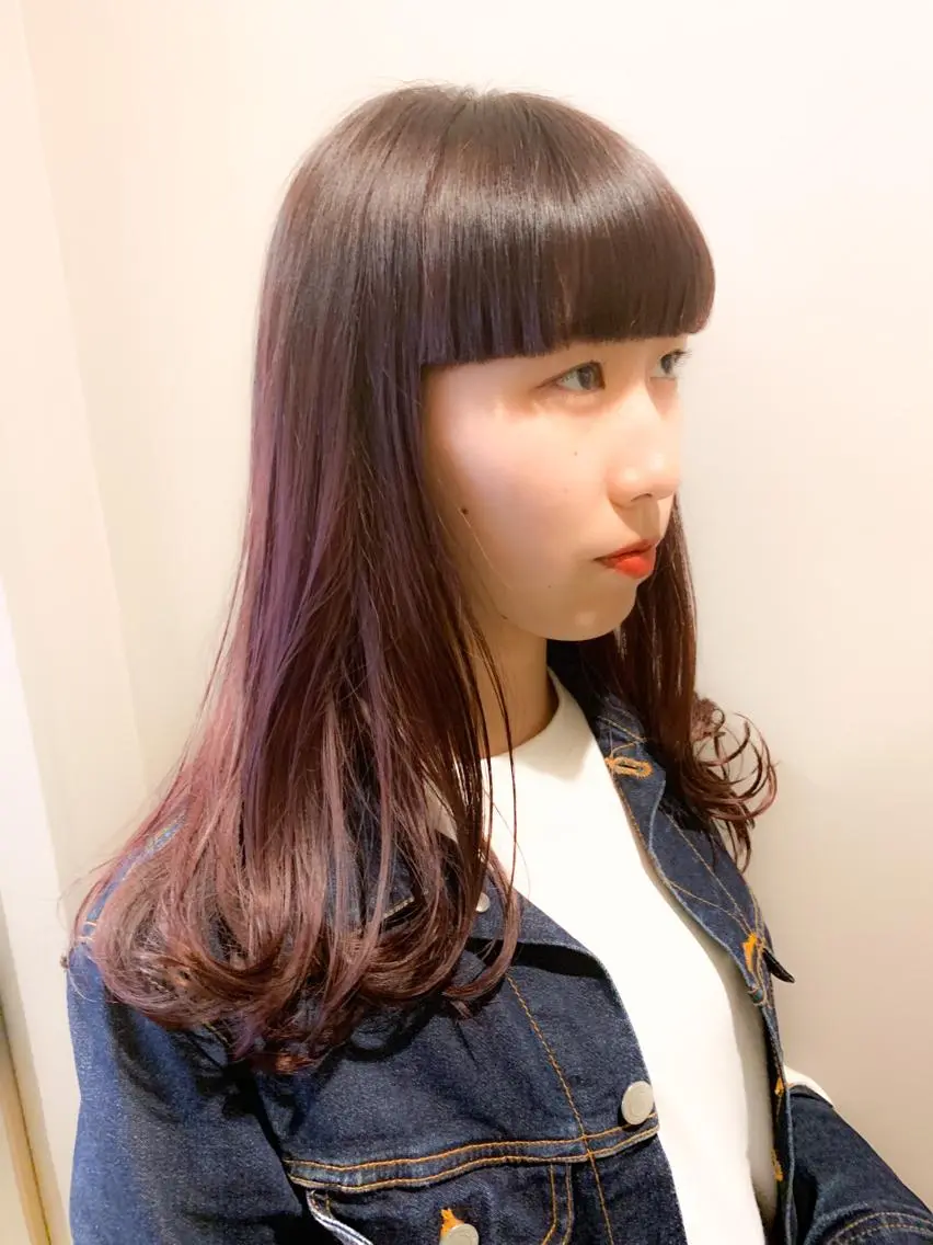 ロング ワイドバング 【美容室が苦手な方 専問美容室】MIHOのヘアスタイル