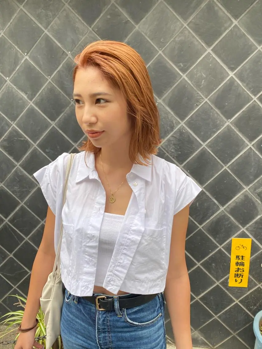 ミディアム カラー カット ヘアカラー トリートメント レイヤーウルフ エクステ磯部のヘアスタイル