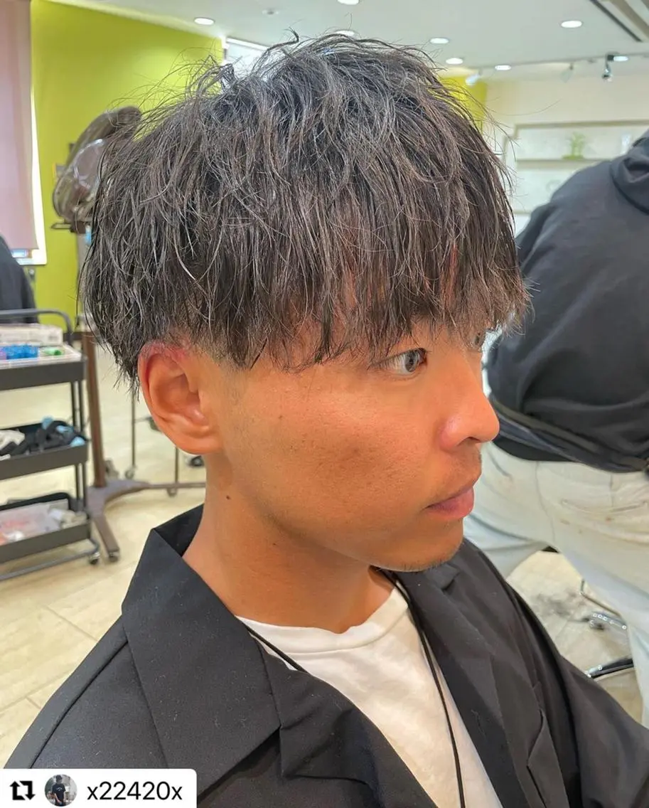 ショート カラー パーマ メンズ 🩷Eny terrace🩷のヘアスタイル