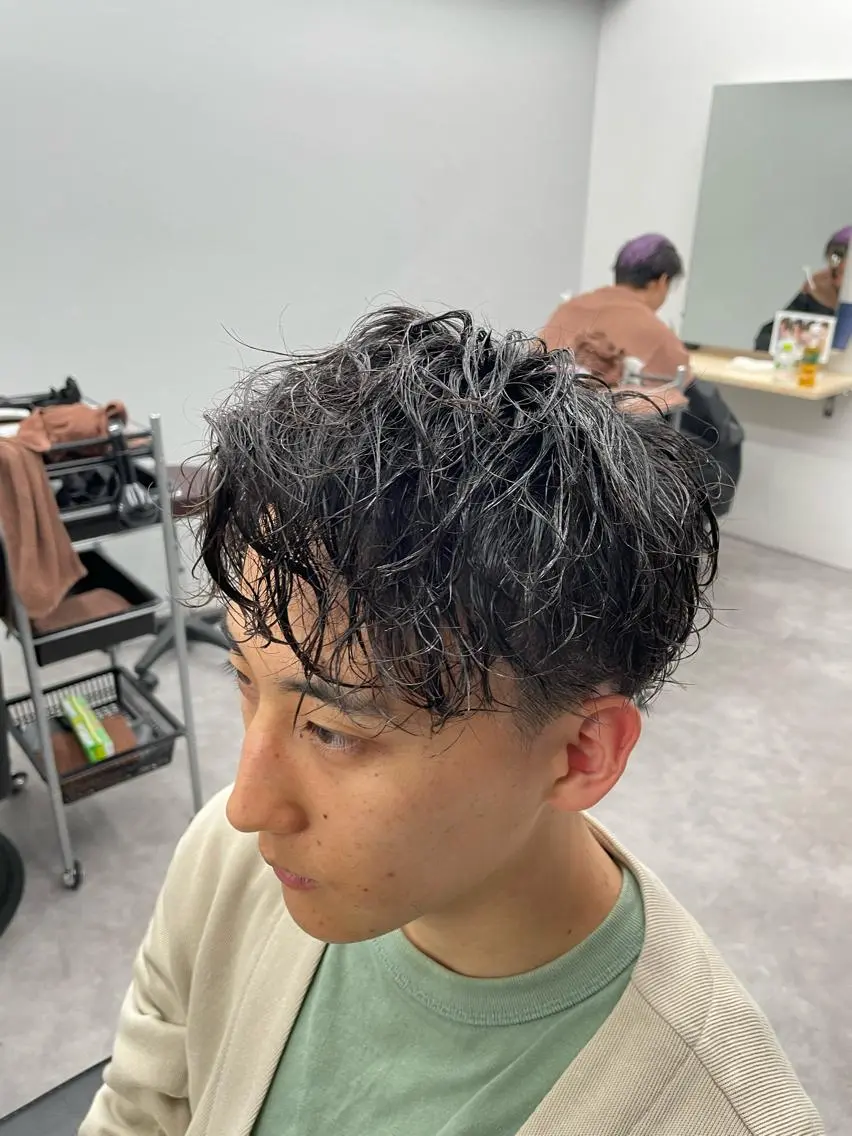 ショート パーマ ヘアアレンジ メンズ カット パーマ ⚡️王道メンズ⚡️ 北千住駅近！のヘアスタイル